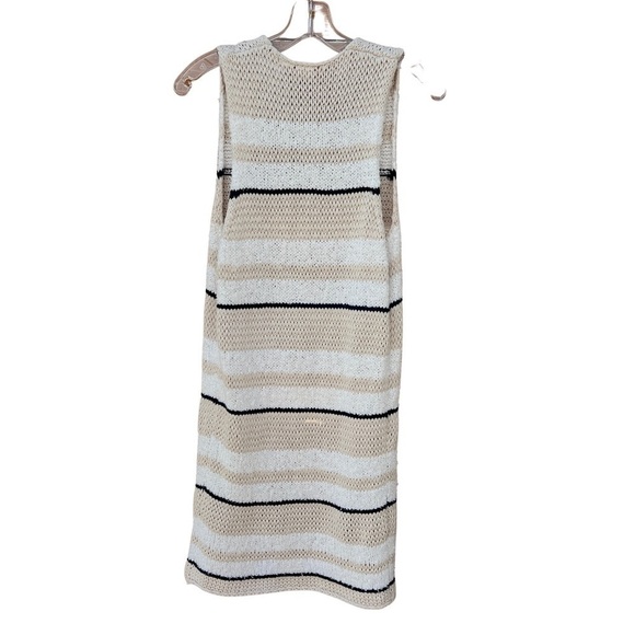 Gap Sleeveless Duster Long Stripped knit Boho Cardigan - Picture 2 of 7